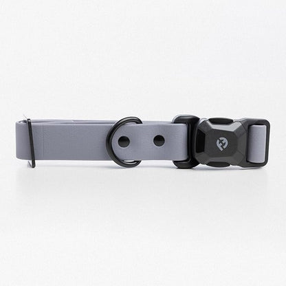 2026 New Edition, Fei & Eve PVC MagEase Dog Collar - Patented Magnetic Buckles | Fur-Safe | 450LB Escape-Proof | Adjustable Fit | Small (Twilight Gray)