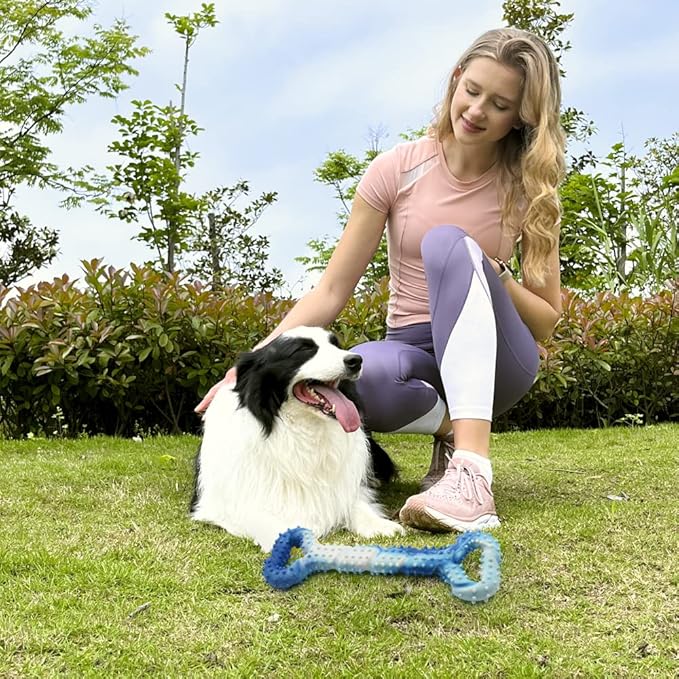 Dog Toys for Aggressive Chewers Large Dog Toys with Convex Design Natural Rubber Tug-of-war Toy for Energetic Dogs Medium Large Dogs Tooth Clean