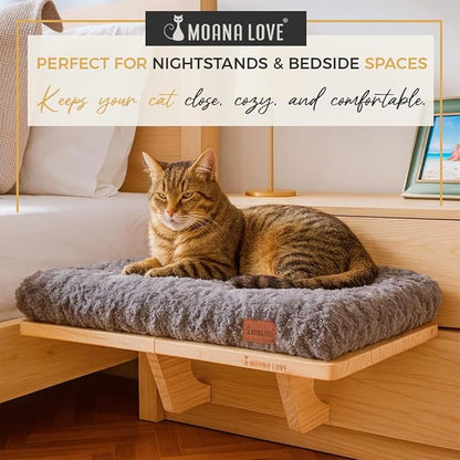 Moana Love Cat Window Bed - Cozy Window Perch for Cats Inside - Stylish Cat Furniture with Soft Cushion, Perfect Kitten Bed & Cama para Gatos for Sunbathing, Hamaca para Gatos