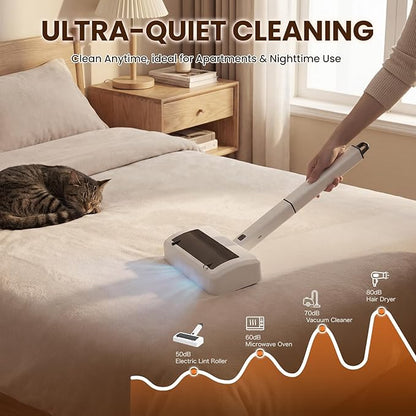 Pet Hair Remover Carpet, Rechargeable Carpet Roller, Long Handle Dog Cat Electric Hair Removal Tool for Rugs Mats