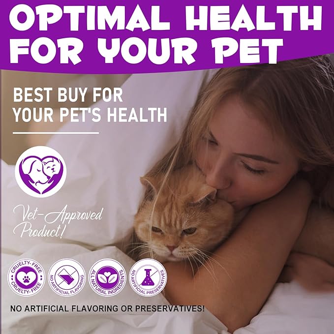 asusxcli Melatonin for Cats - Cat Calming Treats- Cat Sedative for Grooming - Helps to Support Restful Sleep for Your Cat - Cat Sleep Aid - Anxiety Relief for Cats