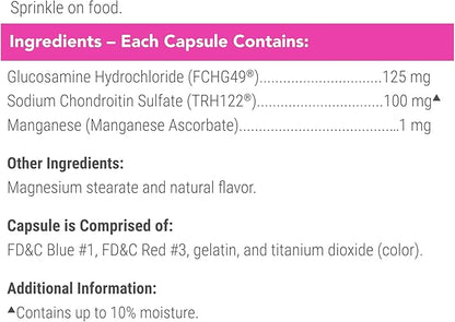 Nutramax Cosequin for Cats Joint Health Supplement, Contains Glucosamine for Cats, Plus Chondroitin, and Omega-3s, Supports Joint and Skin and Coat Health, Sprinkle Capsules, 80 Count