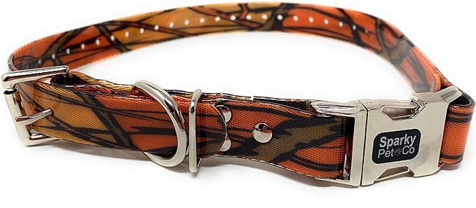 Sparky Pet Co - Apollo ECollar Replacement Strap - Dog Collar - Waterproof Biothane - Adjustable - Double Buckle - Quick Snap Metal Clasp - for Invisible Fence Systems - 3/4" x 28" (Orange Camo)