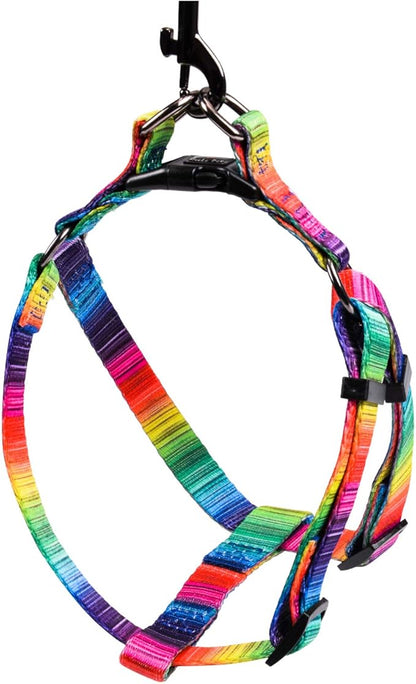 Adjustable Dog Harness, Vibrant Print, Multicolor, Pattern-A, S (Chest Girth 14.2"-19.7"), Unique Printing; Easy to Use