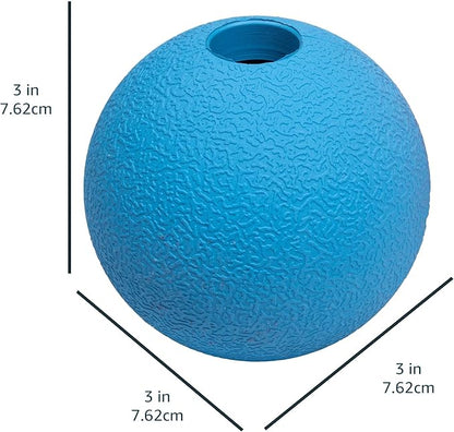 Amazon Basics Dog Toys, Interactive Fetch Rubber Balls, (Pack of 2), 3 inch, Blue, Orange