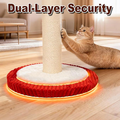 MOYMO Merry-Go-Round Cat Scratching Post & Interactive Cat Toy | 39" Very Tall Scratcher with Rotating Top for Indoor Cats, for Kittens to Large Adults