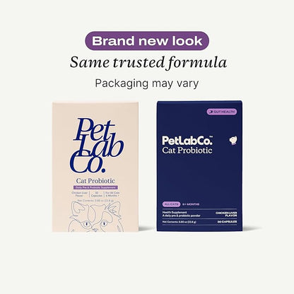 PetLab Co. Probiotics for Cats, Support Gut Health, Occasional Diarrhea, Digestive Health & Immune Support - Easy to Use - 30 Count