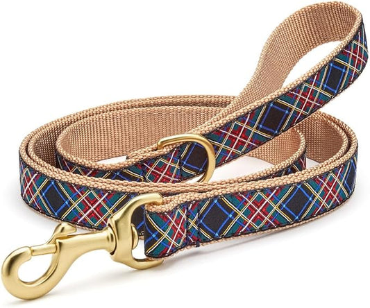 Up Country Black Tartan Dog Leash, 5/8 Inch,5 Foot Long Narrow Width