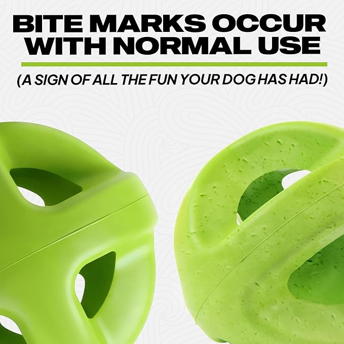 Fida Natural Rubber Dog Balls for Aggressive Chewers, Durable Dog Chew Toys for Large Dogs, Interactive Fetch & Tug of War Toys for Medium Large Breed Non-Toxic Dish Washable,4.5 * 4.5"