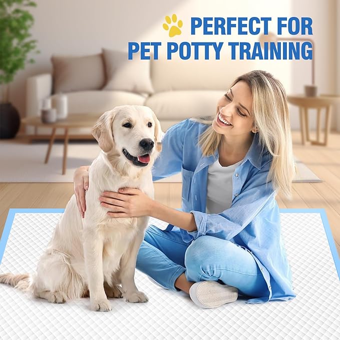 VJJ Extra Large Doggie Pee Pad, 30”x30” Thicken Dog Pee Pads, 40 Count XL Doggy Pads Leak-Proof, Super Absorbent Puppy Pee Pads for Dogs, Soft Training Pet Pads for Dogs Cats Rabbits