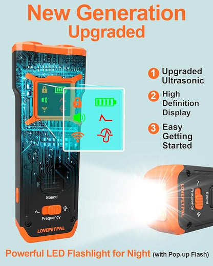 Dog Training Bark Deterrent Device, Anti-Barking Device with HD Display and LED Flashlight for Dogs, Stop Bad Behavior Without Yelling or Swatting, Ultrasonic Stopper Alternative to Shock Collar
