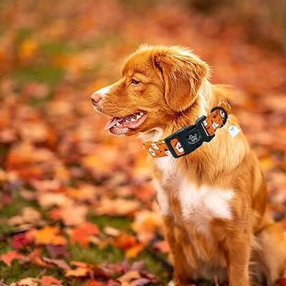 Elegant little tail Halloween Dog Collar, Pet Dog Collar Cotton Soft Ghosts Collars Holiday with Quick Release Buckle Pet Puppy Collar for Small Dogs