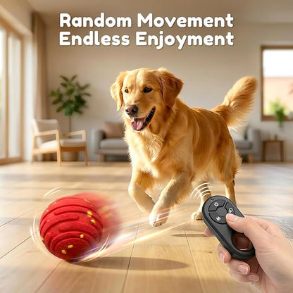TBC PET Interactive Dog Toys with Remote Control, Smart Interactive Dog Ball with 3 Modes, Auto-Moving&Bouncing, High-Resilience&Chew Resistant E-TPU Dog Ball, IPX6 Waterproof, Rolling Ball Dogs