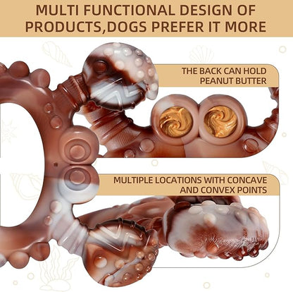 Indestructible Dog Toys for Aggressive Chewers, Tough and Durable Chew Toys for Large Medium Dogs, Interactive Dog Chew Toys to Keep Them Busy (D Crab)