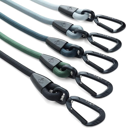 MADE TO ROAM Premium Everyday Leash - Ultra Soft Dog Leash with Aviation Aluminum Carabiner for Small, Medium, Large Dogs - Washington Rain, 4ft (Metal Clamps)
