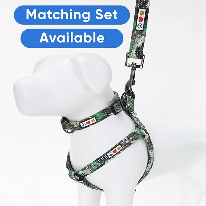 Pawtitas Camo Green Dog Leash 6 ft XS/S Reflective Durable Lightweight Dog Lead for Small Dogs and Puppies