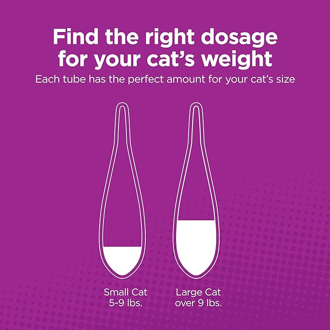 TevraPet Actispot II Flea Treatment for Small and Medium Cats 5-9 lbs | 6 Doses | Powerful Prevention and Control, Clear