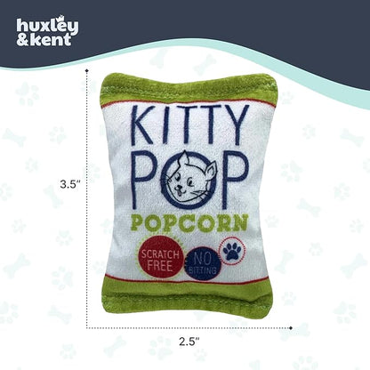 Huxley & Kent Plush Cat Toy - Interactive Catnip Toy for Cats & Kittens - Soft with Crinkle & Catnip - Fun Indoor Play - Kitty Pop