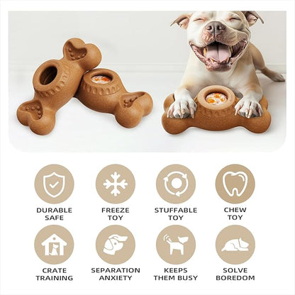 SHINKAI Refillable Frozen Dog Toy to Keep Them Busy - Tough Chew Toys for Aggressive Chewers, Indestructible for Medium & Large Dogs, Reduces Anxiety & Destructive Behavior