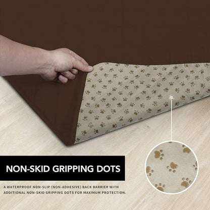 Easy-Going 100% Waterproof Dog Bed Cover, Non-Slip Pet Blanket for Furniture, Washable Couch Cover, Repleasement Sofa Cover (120X82 in,Coffee)