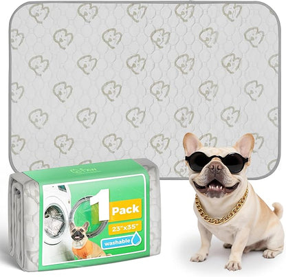 FXW Washable Pee Pads for Dogs, Leak-Proof & Non-Slip, Specifically Designed for 36inch Cages, 23" x 35" Rectangle, Khaki, 1 Pack