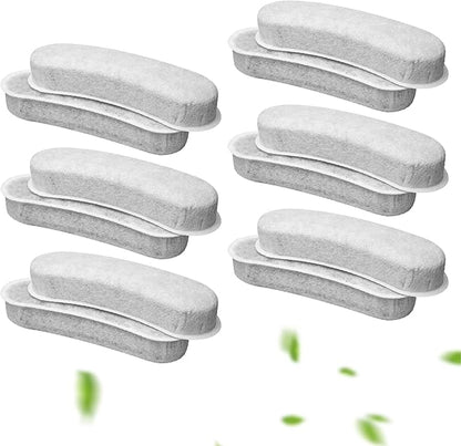 TOGGATH Cat Fountain Charcoal Replacement Filters Compatible with W600 Large Dog Water Fountain 205oz/6L Automatic Pet Dog Water Bowl Drinking Dispenser (12 PACK)