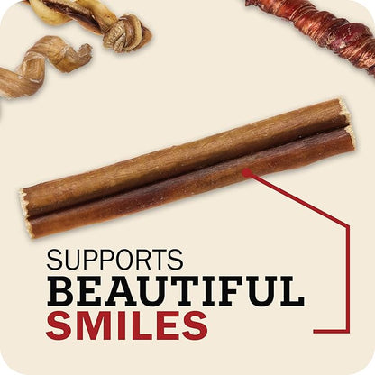 Redbarn Braided Bully Sticks 5" Dog Treats, 5-in chew, case of 30