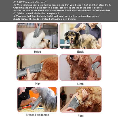 5FC Blade Dog Grooming Clipper Replacement Blades compatible with Andis Dog Clippers,Detachable Ceramic Blade & Stainless Steel Blade,Size-5 FC 1/4-Inch Cut Length (64122)
