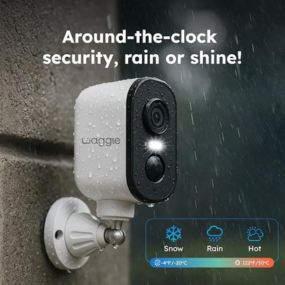 Waggle 4G LTE Cellular Security Camera, 2K HD Pet Monitor, No WiFi, 9000mAh Battery, Night Vision, 2-Way Talk & Siren Alarm, Dog Monitor for RVs/Camping/Travel & Indoor/Outdoor - Subscription Required