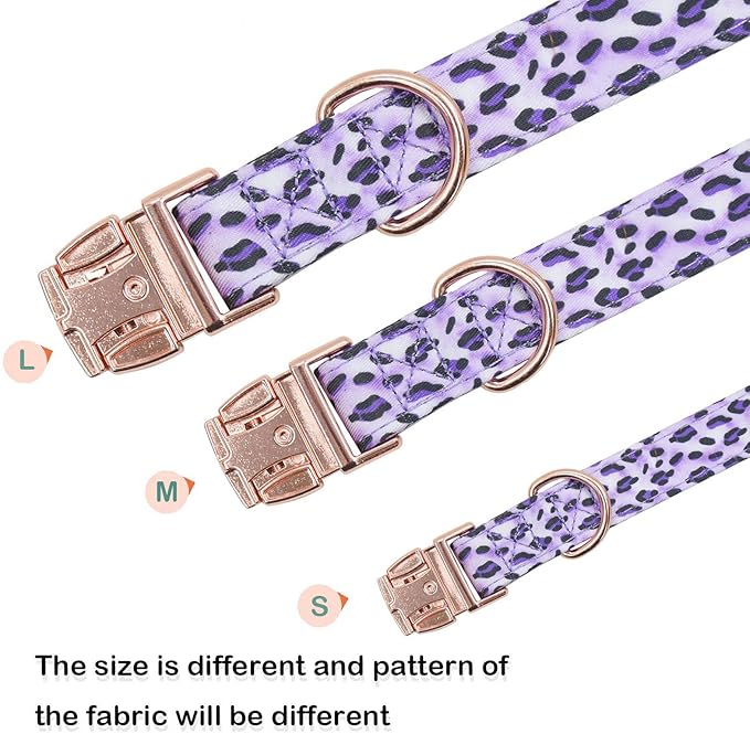 Cotton Dog Collar Metal Buckle Daisy Summer, Cute Adjustable Dog Collar Soft for Small Medium Large Boys Girls Dogs Durable
