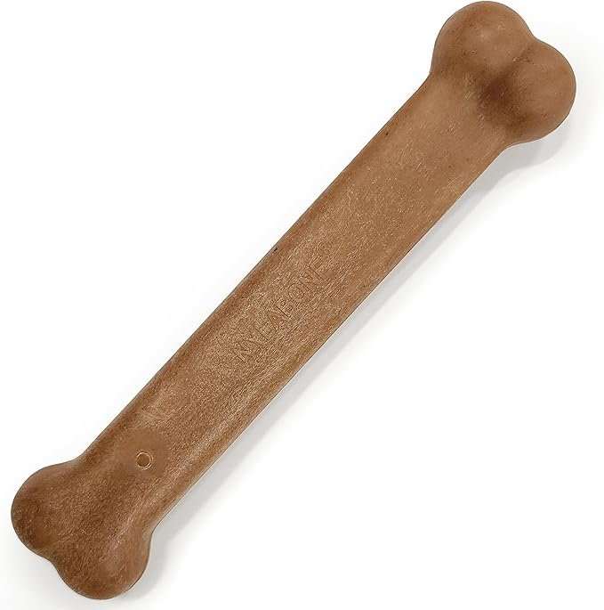 Nylabone Original Bone Strong Chew Toy for Dogs Made with Real Chicken, Durable Dog Chew Bones for Aggressive Chewers, Long-Lasting Flavor Keeps Dogs Busy, Large Dog Toys - Up to 50 lbs, 1 Count