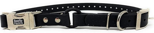 Sparky Pet Co - Zeus ECollar Replacement Strap - Bungee Loop Dog Collar - Waterproof Biothane - Adjustable - Double Buckle - Quick Snap Metal Clasp - for Invisible Fence Systems - 3/4" x 28" Black