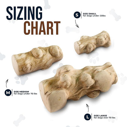 GOWGOW Gorilla Wood Dog Chew Toys - 100% Natural, Wood Chews for Dogs - Stress Relief, Teeth Cleaning & Reducing Boredom, Wood Dog Toy for Medium & Large Dogs