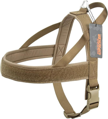 EXCELLENT ELITE SPANKER No Pull Dog Harness Padded Military Patrol Vest Adjustable Nylon Small Service Walking Dog Harness with Handle for Training Running(COB-L)