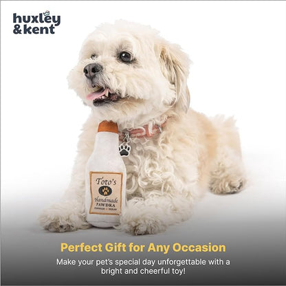 Huxley & Kent Funny Dog Toy w/Squeaker – Power Plush Squeaky Dog Toys for Small Dogs – Durable Small Stuffed Animal for Indoor Play & Fetch - Tiny Tuff Toto's Pawdka