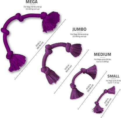 Playology Rope Toys for Dogs | Tug of War Dog Toy for Aggressive Chewers | Bacon Scented Dog Toys | Mega Rope Toy for Interactive Play