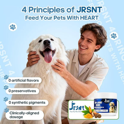 Dog Hip and Joint Supplement – Glucosamine Chondroitin Turmeric MSM Omega 3 – Dog Joint Supplement & Mobility Support for Large Breed, Senior & Active Dogs and Cats