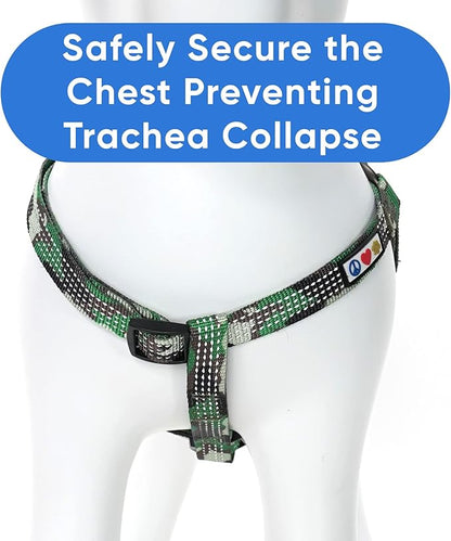 Pawtitas Reflective Step-in Dog Harness – Adjustable No-Pull Vest for Puppies to Seniors, Safe & Comfortable, L Camo Green
