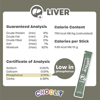 Choolip Squeeze Vita Stick Lickable Cat and Dog Treats, 49-Count Liver Support Variety Pack, Chicken and Tuna with Milk Thistle, CoQ10 and Vitamin E