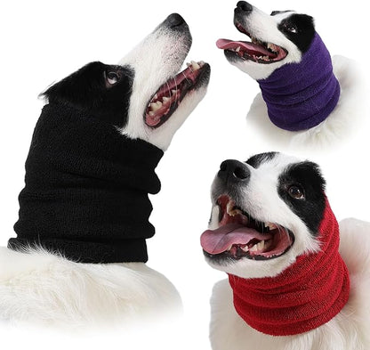 3 Pack Bundle (S, M, L) Dog & Cat Calming Band Cat Anxiety Relief Cover,Double Layer Thickened Elastic Neck Band Ear Muffs for Anxiety Relief/Noise Protection,Grooming,Thunder,Fireworks
