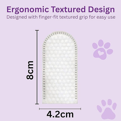 100 Finger Wipes - Pet Dental Wipes for Dogs & Cats - Dog Teeth Cleaning Powder & Toothpaste Alternative - Dog & Cat Teeth Cleaning Wipes - Freshen Breath & Reduce Plaque