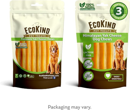 EcoKind Dog Chews, Himalayan Yak Cheese Chew, All Natural Premium Dog Treats, Long Lasting, Easily Digestible, for All Breeds & Sizes, 3-Pack, 0.259 kg