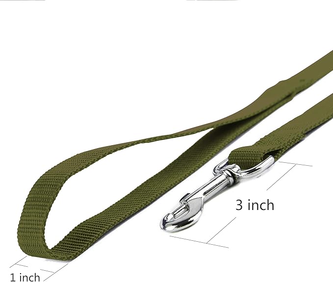 10ft Dark Green Dog Leashes - Obedience Recall Training Agility - Traditional Style Extra Long Leads for Large, Medium & Small Dogs - Great for Parks,Fetch,Backyard & Camping(10FT, Dark Green)
