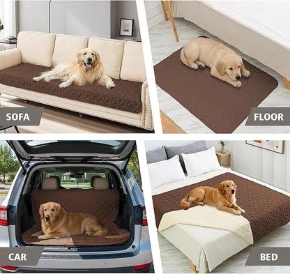 Ameritex Pet Bed Cover Dog Bed Blanket for Sofa and Furniture Waterproof New Pattern Design (40x50 Inch, Chocolate)