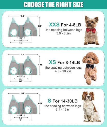 Kkiimatt Dog Grooming Hammock Harness, Small Dog Groming Sling, Gray Dog Hanging Harness for Nail Trimming,Dog Nail Clipping Hanger Restraint Holder