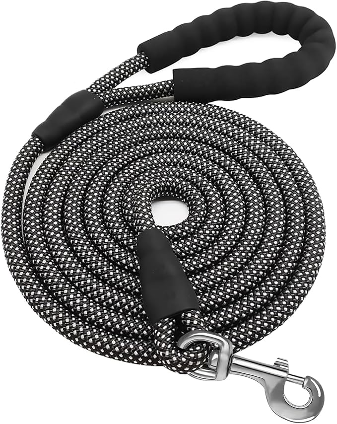 30FT Long Leash for Dogs,Heavy Duty Reflective Long Dog Leash with Swivel Hook and Comfortable Padded Handle for Large Medium Small Pets