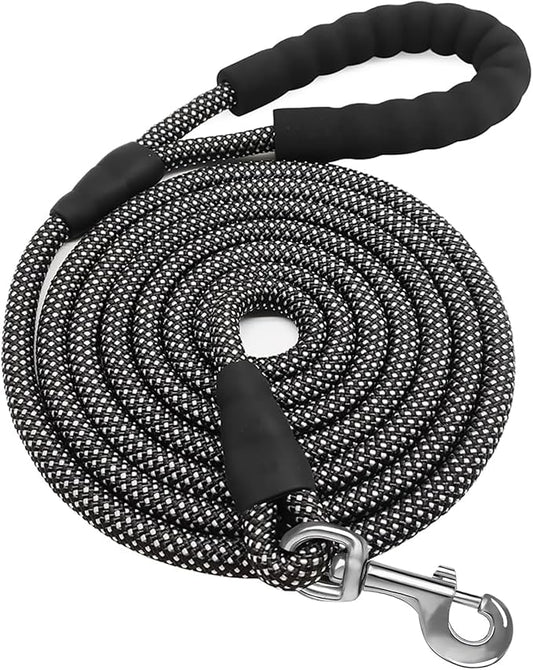 30FT Long Leash for Dogs,Heavy Duty Reflective Long Dog Leash with Swivel Hook and Comfortable Padded Handle for Large Medium Small Pets