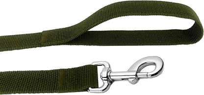 Strong Nylon Dog Leash, 4FT/ 5 FT/ 6FT Dog Leashes for Medium Large Dogs (6FT, Green)
