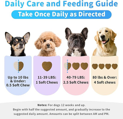 POPPAW Dog Flea and Tick Treatment Chewable, 5-in-1 Natural Flea and Tick Prevention Chews, Dog Oral Flea and Tick Support Supplement, for All Breeds and Ages, Chicken Flavor, 135 Count