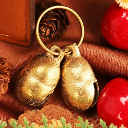 kcrygogo Brass Bell for Medium/Large Dogs Loud & Clear Bells for Collar/Leash Bell Tracker Noise Maker Anti-lost Bell(4pcs)